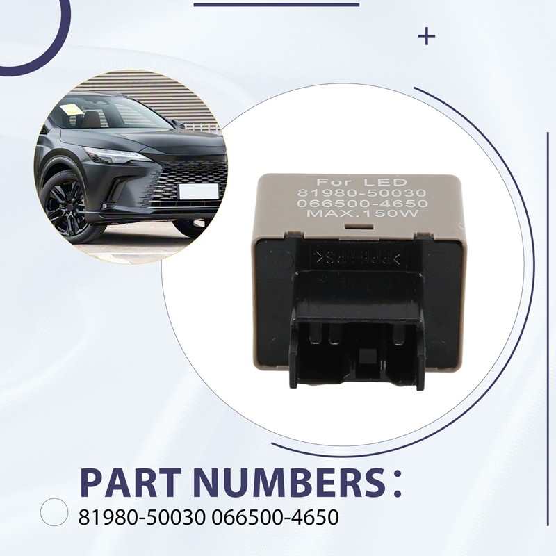 Phụ kiện ô tô Rơle nhấp nháy điện tử 8 chân cho bóng đèn LED 81980-50030 066500-4650