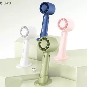 Quạt sạc cầm tay QIUWU, Giá đỡ điện thoại di động, Quạt Mini ký túc xá sinh viên, Dụng cụ làm mát mùa hè Quạt nhỏ ngoài trời cầm tay.