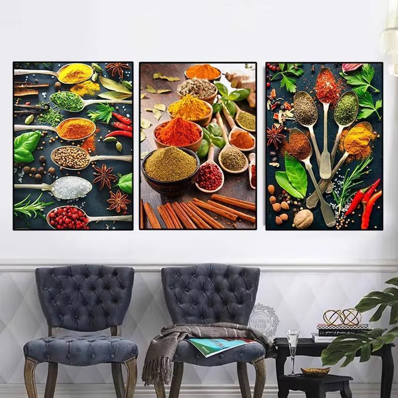 Thảo Dược Gia Vị Tranh Canvas - Bắc Âu Nhà Bếp Ăn Treo Tường Nghệ Thuật Trang Trí Nhà Nghệ Thuật Trang Trí Tường Nhà Canvas Poster