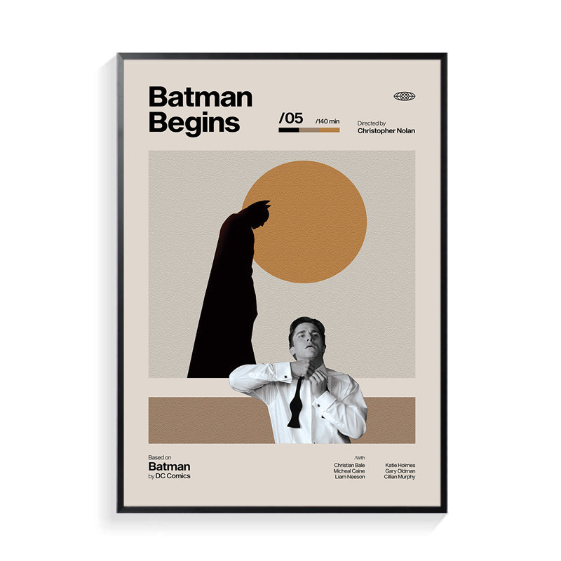 Batman Bắt Đầu Phim Canvas Poster Nghệ Thuật Treo Tường Cho Phòng Khách Học Phòng Ngủ Trang Trí Nhà Unframed