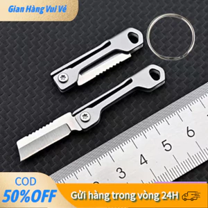 【48h】Dao khóa mini có thể treo trên vòng chìa khóa, được làm từ thép bền, là công cụ không thể thiếu