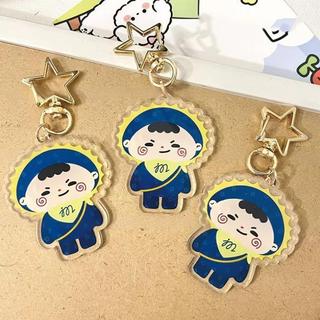 Thai CP Emibonnie Jossgawin Juniormark Cosplay Keychain Unisex Kawaii Acrylic Pendant Keyring Key Chain Bag Ac