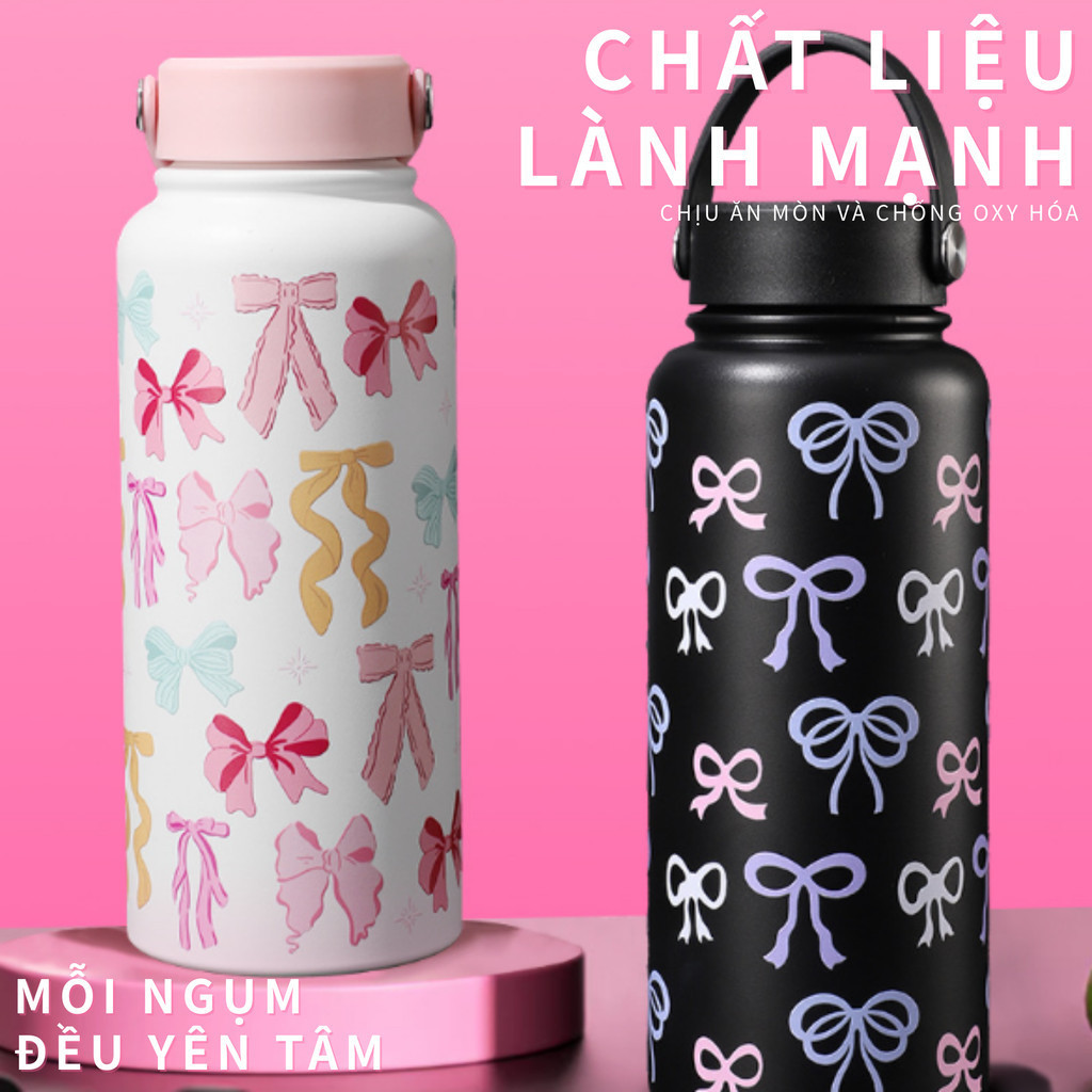 Ly giữ nhiệt Khắc tên Chính hãng 1000ml Giữ nhiệt đựng nước văn phòng trường học du lịch cá nhân