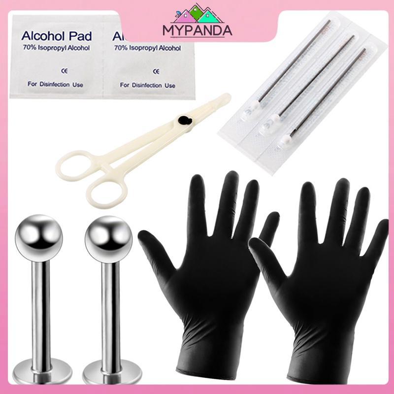 MYPANDA - Bộ Dụng Cụ Xỏ Khuyên cho Bụng, Lông Mày, Mũi và Môi, mỗi bộ gồm 10-20 cái