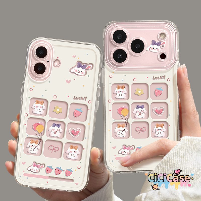 Ốp Lưng Cho Oppo A6pro A6X A5Pro A5ipro A55 A3Pro A5X A3X A3 A5 A18 A60 A15 A38 A17 A7 Bìa mềm thỏ đáng yêu