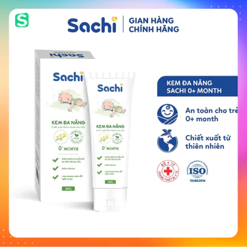 Kem đa năng SACHI Tuýp 20g, Kem chống hăm cho bé, Dưỡng Ẩm Làm Dịu Mát Da - Chính hãng