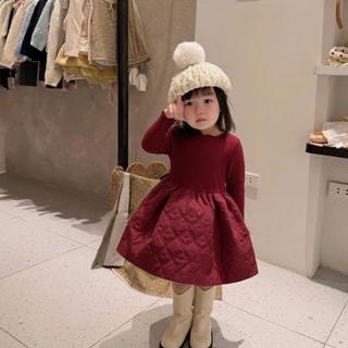 V63-[tomnaukids] Váy len phối chân váy phồng cho bé gái size  từ 8-30Kg