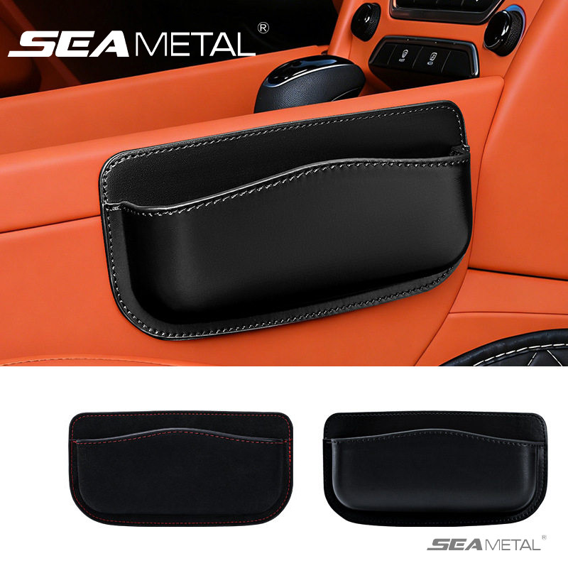 SEAMETAL Xe Sắp Xếp Túi Dành Cho Xe Ô Tô Hộp Bảo Quản Thu Thập Túi Thẻ Điện Thoại Chìa Khóa Dán Hộp Tự Dính Bảo Quản Ô Tô Túi