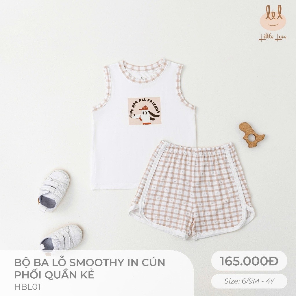BỘ BA LỖ VẢI SỢI TRE  KHÁNG KHUẨN [ SIÊU MỀM, MÁT, MỊN CO DÃN VÀ THẤM HÚT TỐT] TRẮNG PHỐI SZ 6M -4Y (HBL01)