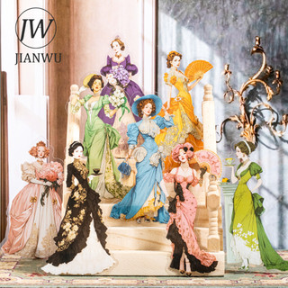 JIANWU Rococo Tiệc Series Nhân Vật Vintage Phong Cảnh Chất Liệu Cắt Dán PET Sáng Tạo DIY Tạp Chí Văn Phòng Phẩm