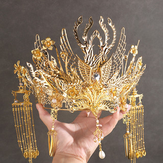 Mũ Rồng Phượng Cho Cô Dâu, Phụ Kiện Tóc Phong Cách Trung Quốc - RJDL