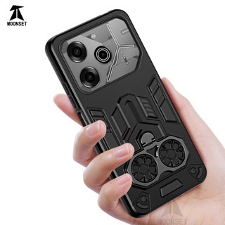 Dành Cho Tecno POVA 6 / 6 Pro 5G Ốp điện thoại Cứng Có Giá Đỡ Vòng Loại Kéo Chống Sốc Nâng Cạnh Mỏng Bao