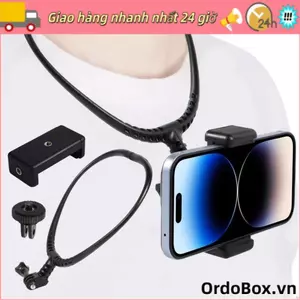Hỗ trợ vòng cổ ORDOBOX, Giá đỡ điện thoại cổ treo Vlog, Dây đeo dây buộc có thể điều chỉnh Giá đỡ điện thoại thông minh chống rung cho phụ kiện máy ảnh Hero / Insta360