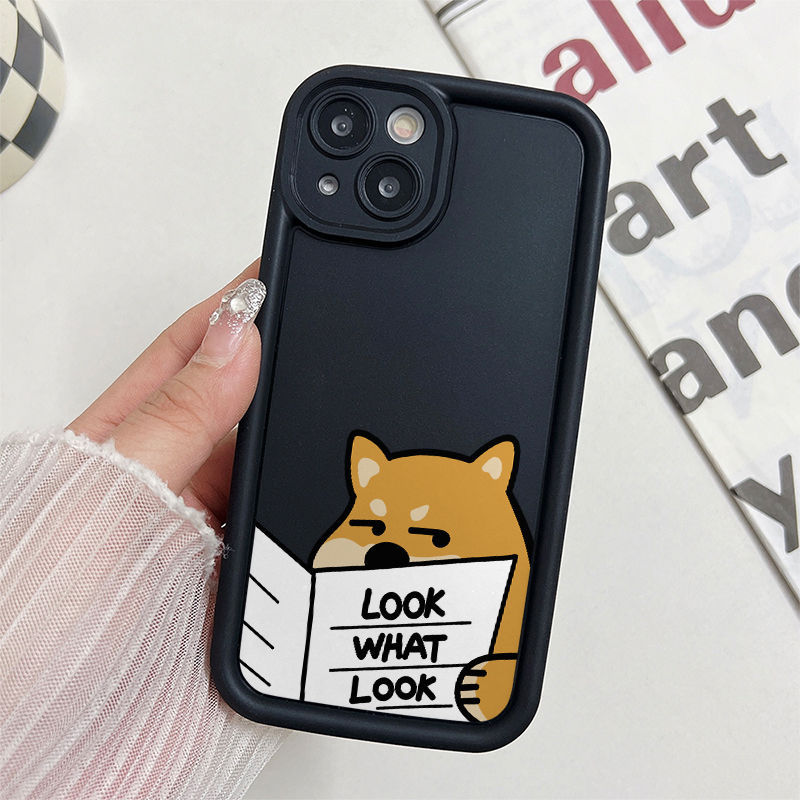 Ốp Lưng Tương Thích Cho iPhone 17 Air 16 15 14 13 12 11 Pro X XR XS Max SE 2020 6 6S 7 8 Plus Chống Rơi Thiết Kế Mắt Thiên Thần Họa Tiết Chú Chó Dễ Thương JGS137