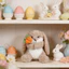 PS1 Dễ Thương Mềm Mại Thỏ Phục Sinh Sang Trọng Cầm Cà Rốt Hoa Bó Hoa Sang Trọng Búp Bê Gối SP1