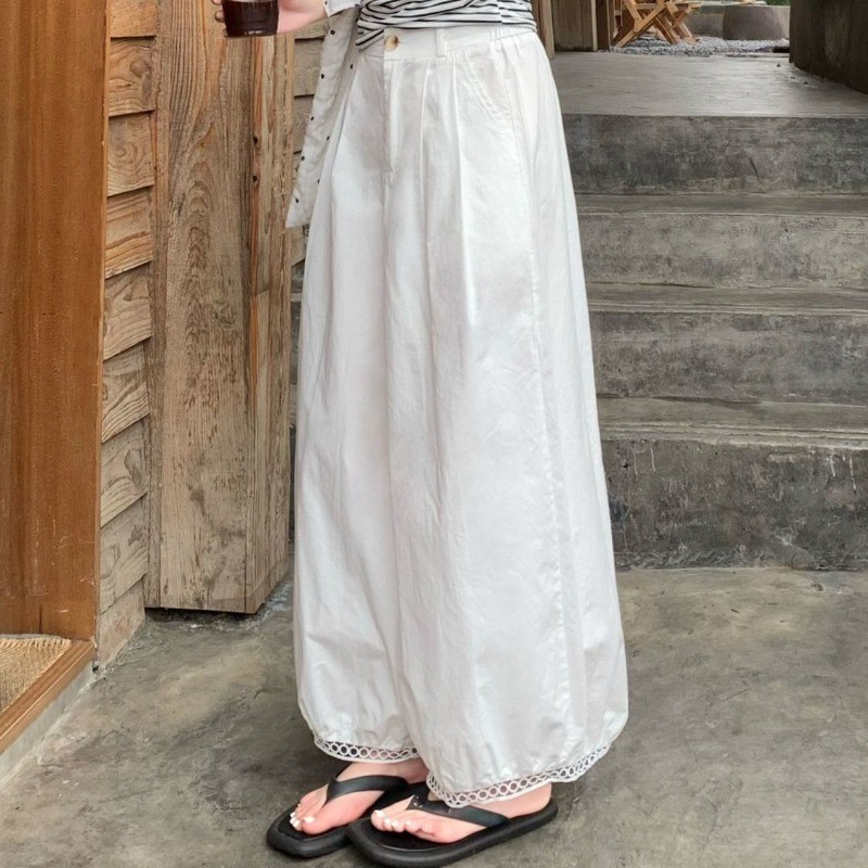 Quần Ống Thẳng Nữ Mới Lưng Cao Giảm Béo Màu Đơn Sắc Thời Trang Dáng Rộng Phù Hợp Mọi Người Mặc
