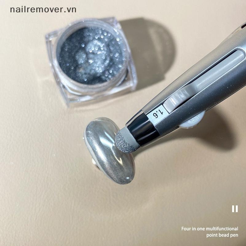 [NR] Bút kim cương Nail Point 4 trong 1 Tôn vinh Xoay điểm móng tay Bàn chải vẽ tranh Thiết kế điểm bi Dụng cụ nghệ thuật Làm móng tay Đầu chấm sơn MỚI