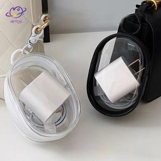 HFTOY 1 Hộp lưu trữ cáp dữ liệu du lịch ngoài trời mới Vỏ bảo vệ di động Hộp sắp xếp Tai nghe đa chức năng Cáp dữ liệu ~