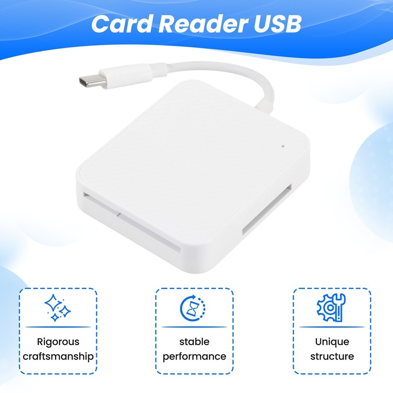 Bộ chuyển đổi đầu đọc thẻ nhớ 4 trong 1 Type C USB-C Smart Media OTG M2 SD SM XD Đầu đọc thẻ cho phụ kiện Android