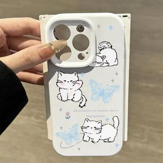 Mèo và bướm vui vẻPhù hợp với16vỏ điện thoại iPhone1 Air,vỏ siliconchocácmodel14/11Pro