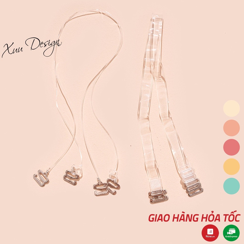 Dây quai áo lót ngực nhựa dẻo trong suốt Thời trang thiết kế XUU DESIGN