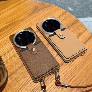 Thích hợp cho Xiaomi 17Ultra Phiên bản Leica Vỏ điện thoại 14u Mạ điện cao cấp 17u Giá đỡ thẻ đeo chéo nữ 15u