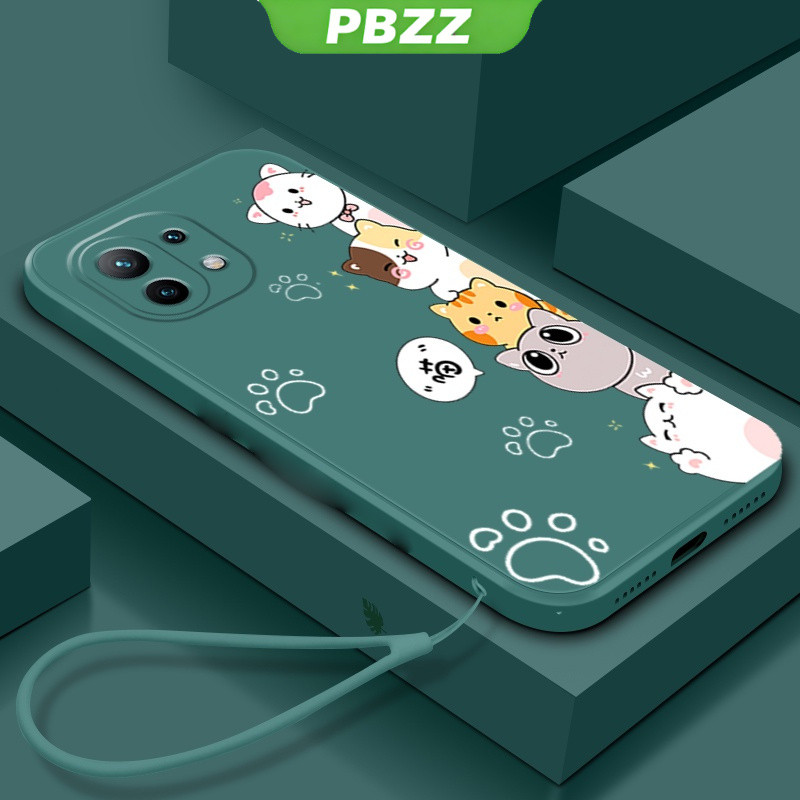 Ốp điện thoại silicon mềm bảo vệ viền vuông cho Xiaomi Mi 11 Lite/11 Lite 5G NE/11T/11T Pro DZMM01