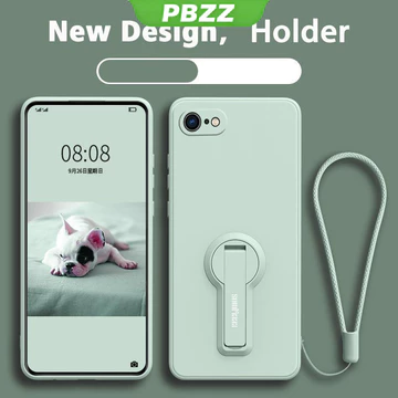 ốp lưng Ốp cho iPhone 5s iPhone 5 iPhone 6 iPhone 6S iPhone 6 Plus Ốp điện thoại Ốp mềm Ốp chống sốc mịn bảo vệ silicon lỏng thiết kế mới 360 ° với giá đỡ ytxzzj01 đẹp viền vuông cute