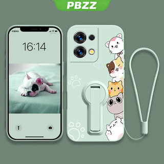 Ốp lưng cho OPPO Reno 8 5G, oppo Reno8 pro 5g 2022, RENO 10 pro 5G, vỏ điện thoại mềm, silicone lỏng, chống sốc, thiết kế mới, thẩm mỹ, hình mèo hoạt hình với giá đỡ YTXZDZMM01