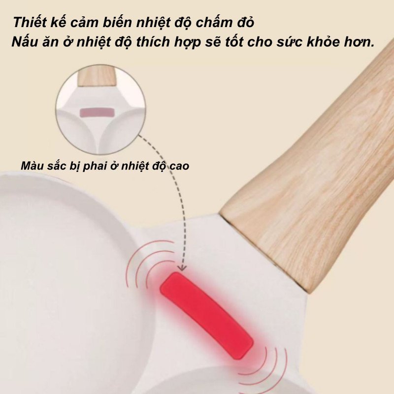 chảo trứng 4 ngăn chống dính dẫn nhiệt đều dễ vệ sinh đa năng làm bánh kếp cho bữa sáng gia đình
