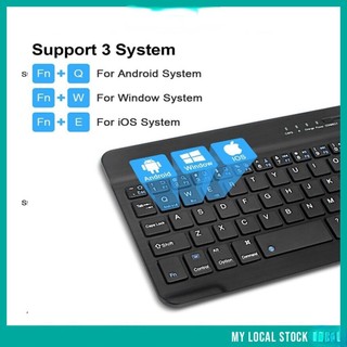 Bộ Chuột Bàn Phím Bluetooth Slim 10 inch Không Dây Tối Giản Cho Ipad / Máy Tính Bảng Android / Laptop / PC