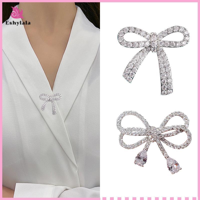 Eshylala Nơ Kim Cương Giả Trâm Cài Áo Cho Nữ Bé Gái, Cardigan Kẹp Phụ Kiện Trang Sức [MỚI]