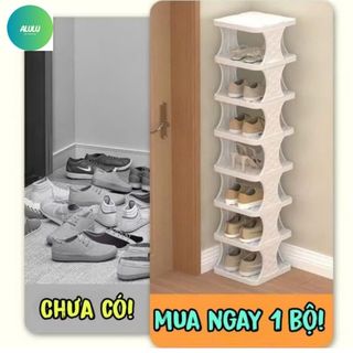 Kệ Giày 6 Tầng Gấp Gọn Tiện Lợi, Kệ Dép Nhựa Đa Năng Tiết Kiệm Diện Tích - Kho Sỉ Gia Dụng Alulu