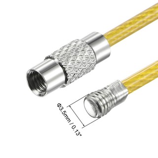 8 Chiếc Dây Móc Khóa Móc Khóa Vòng Cáp Cho Túi Xách Dây Kéo PVC Phủ Thép Không Gỉ