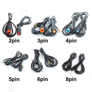 9mm M8 chống nước 2 3 4 5 6 8 Pin Xe Đạp Điện Khớp Cắm Kết Nối Xe Tay Ga Phanh Cáp Tín Hiệu Cảm Biến Cho Ebike Bafang Dây 17VN1