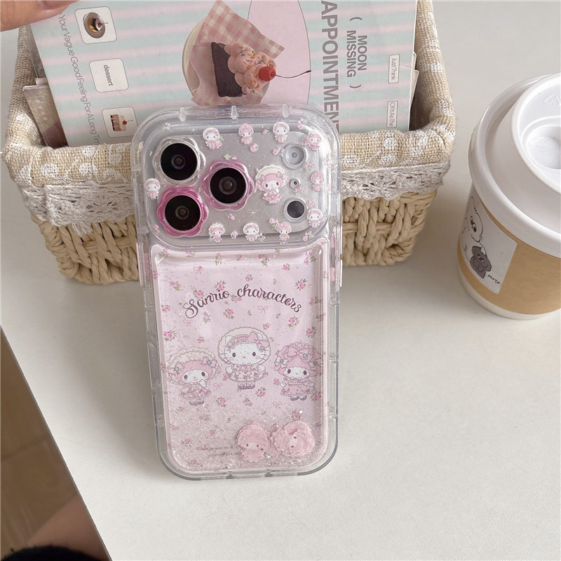 Ốp điện thoại cát lún dạng lỏng cho iPhone 17 Pro max Mellody Pattern TPU materia