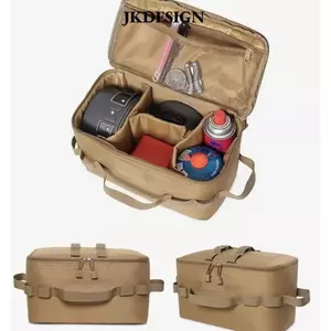 Túi đựng đồ cắm trại JKDESIGN, Hộp đựng bếp Gas nhiều túi dung tích lớn, Chất liệu bền nhỏ gọn Túi đựng đồ dã ngoại chống nước di động