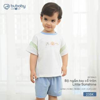 Bubaby SS26.T3.3.2 IBC1304LS Bộ ngắn tay cổ tròn Little Sunshine   🔅 cho bé