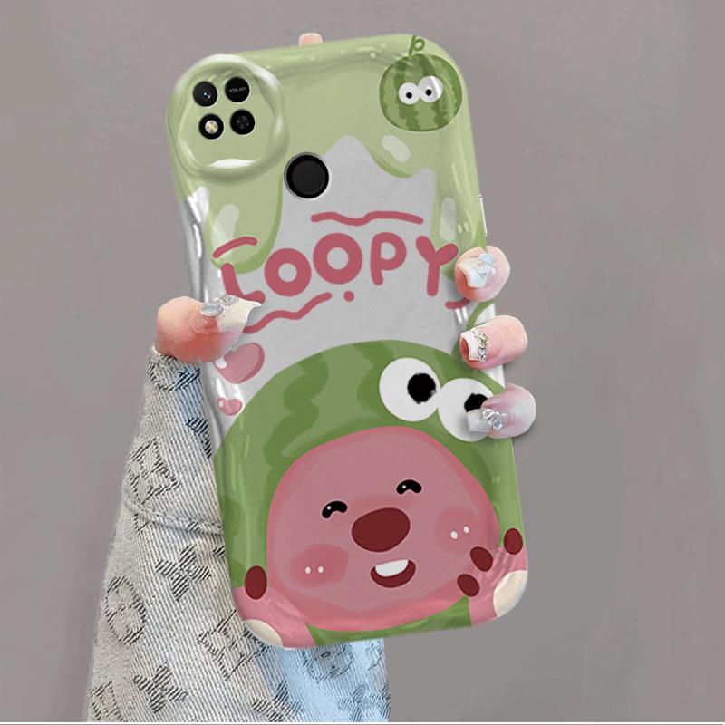 Vỏ Silicon Hoạt Hình Cho Redmi 9C 10A 3D Sóng Mềm Ốp lưng Loopy Chống Sốc Ốp Lưng