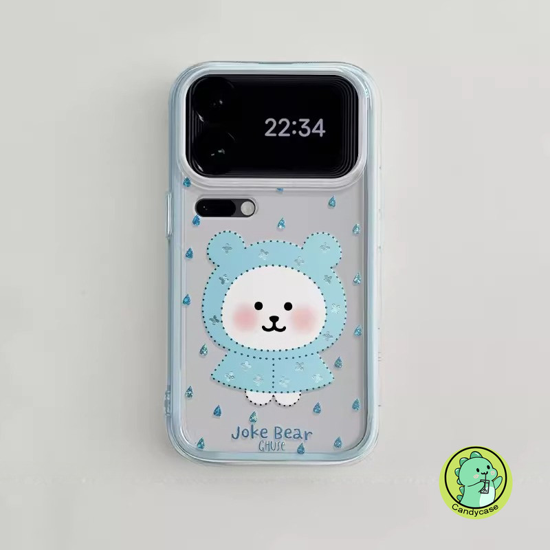 Ốp điện thoại hình gấu đùa dễ thương 2in1 cho Redmi Note 15 14 13 12 11 Pro Plus 12 Turbo 11T 11S 10 10T 10S 9T Turbo 5 Max 4 3 A4 A3 Pro 5G 4G Vỏ mềm trong suốt hoạt hình