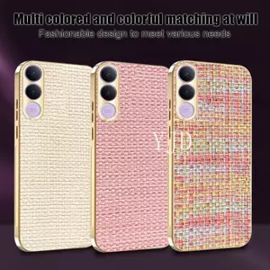 Ốp Lưng Cho Vivo V70FE Giỏ Phong Cách Nữ Dệt Khung Mạ Điện Chống Rơi Vỏ Điện Thoại