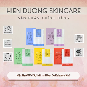 Mặt nạ vải vi sợi Be'Balance MICRO FIBER MASK 3 in 1 | Be Balance dưỡng ẩm, phục hồi, làm sáng, giảm mụn