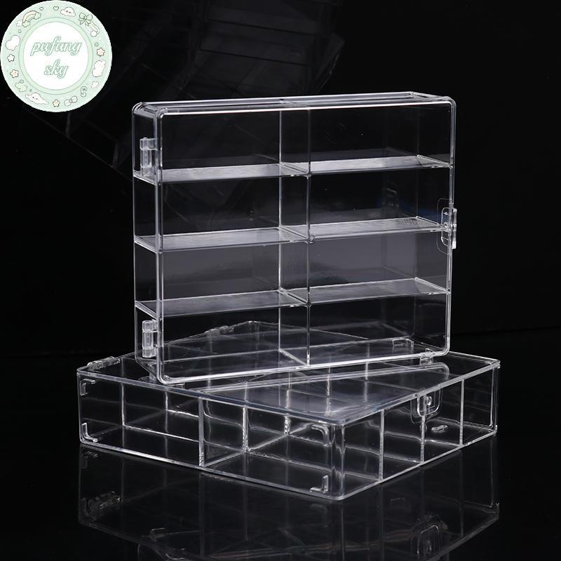 PUSKY 1 Cái Chống Bụi Xe Chống Đấm Dính Tường Trong Suốt Hộp Bảo Quản 1: 64 Acrylic Xe Hiển Thị Hộp Cho Xe Mô Hình Tủ Đồ Chơi Ra VN