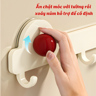 Móc Treo Đồ Dán Tường Không Khoan Đục, Móc Sau Cửa Treo Quần Áo Đa Năng Nhựa ABS Chịu Lực Tốt