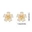 Phụ kiện kẹp tai Yoo Zircons hình hoa anh đào để phát biểu thời trang