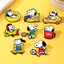 YT4 Snoopy Hoạt Hình Dễ Thương Men Chân Hợp Kim Trâm Cài Cho Túi Ba Lô Hộp Đựng Bút Chì