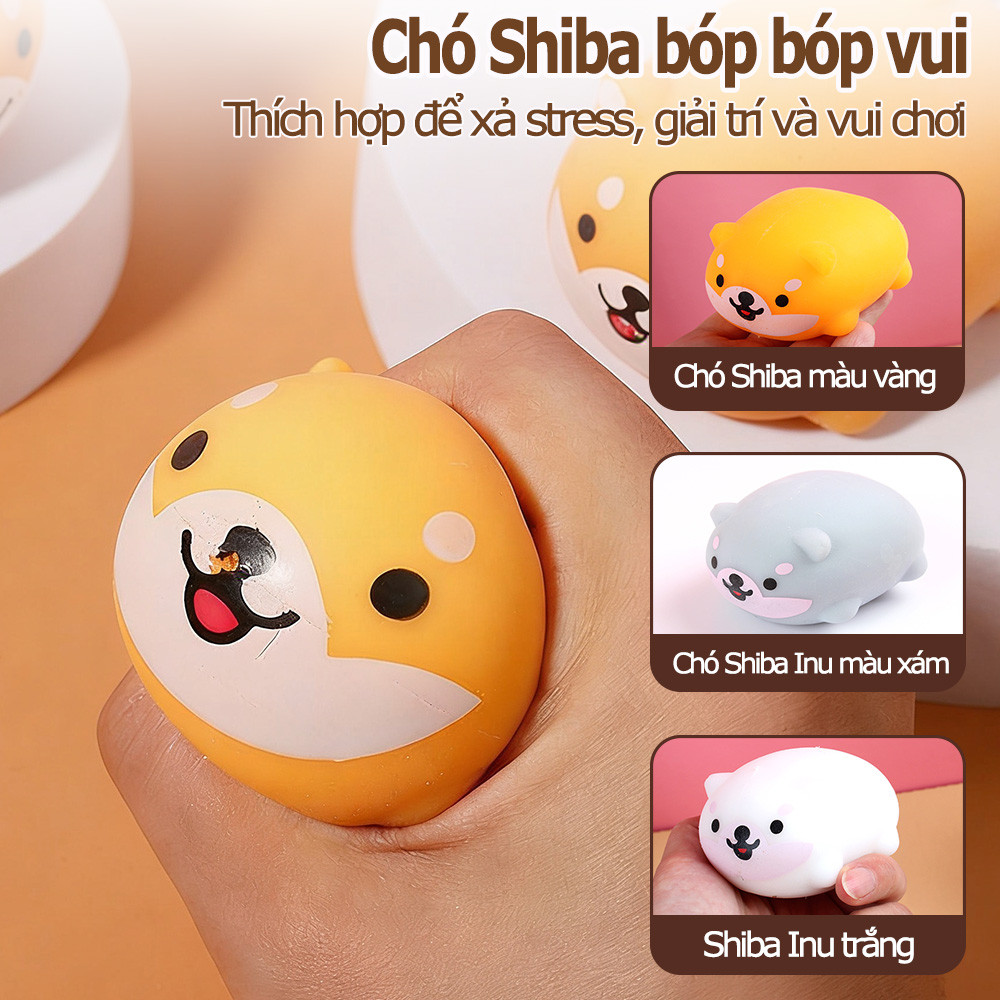 Đồ chơi giảm căng thẳng cho trẻ em và người lớn, đồ chơi Shiba Inu giảm stress, đồ chơi bóp mềm chống lo âu.