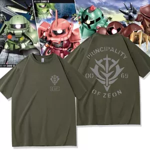 Áo Thun Tay Ngắn Nam Nữ, Thiết Kế Chiến Binh Mobile Gundam Và Quân Đội Zeon