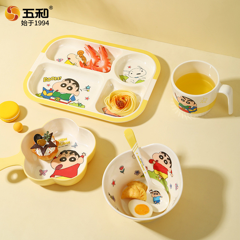 Crayon Shin-Chan Bộ Đồ Ăn Dễ Thương Một Người Bát Thực Phẩm Bát Đĩa Bộ Cốc Nam Nữ Sinh Nhật Quà Tặng Lưu Niệm GGCX