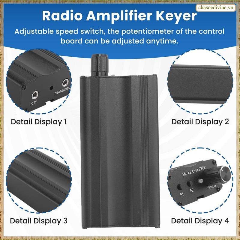 [K O G X] MX-K2 CW Keyer Bộ điều khiển chìa khóa tự động Mã Morse Bộ điều khiển chìa khóa bộ nhớ tự động cho bộ khuếch đại vô tuyến